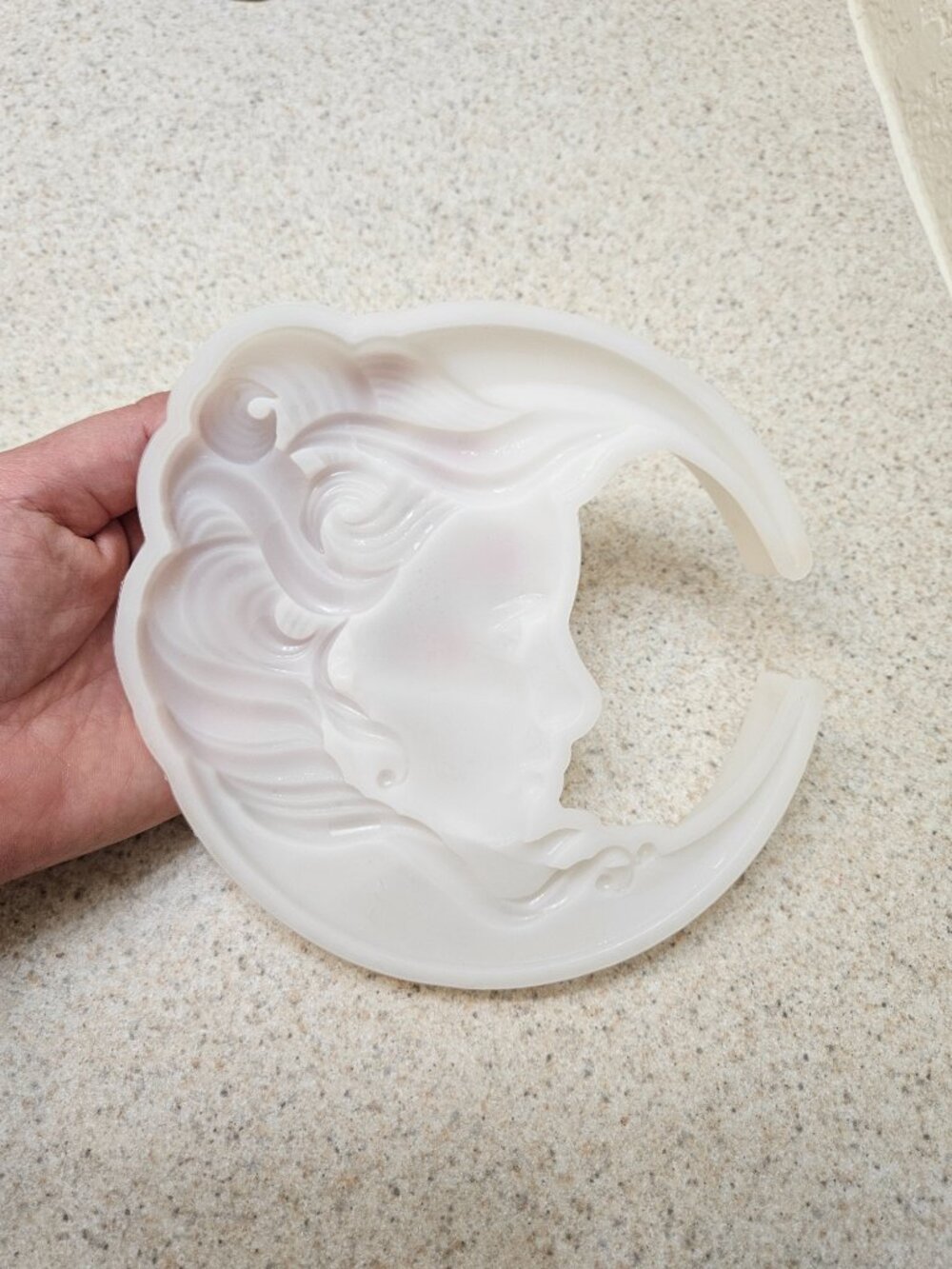 Crescent Moon Face Decorative Mold